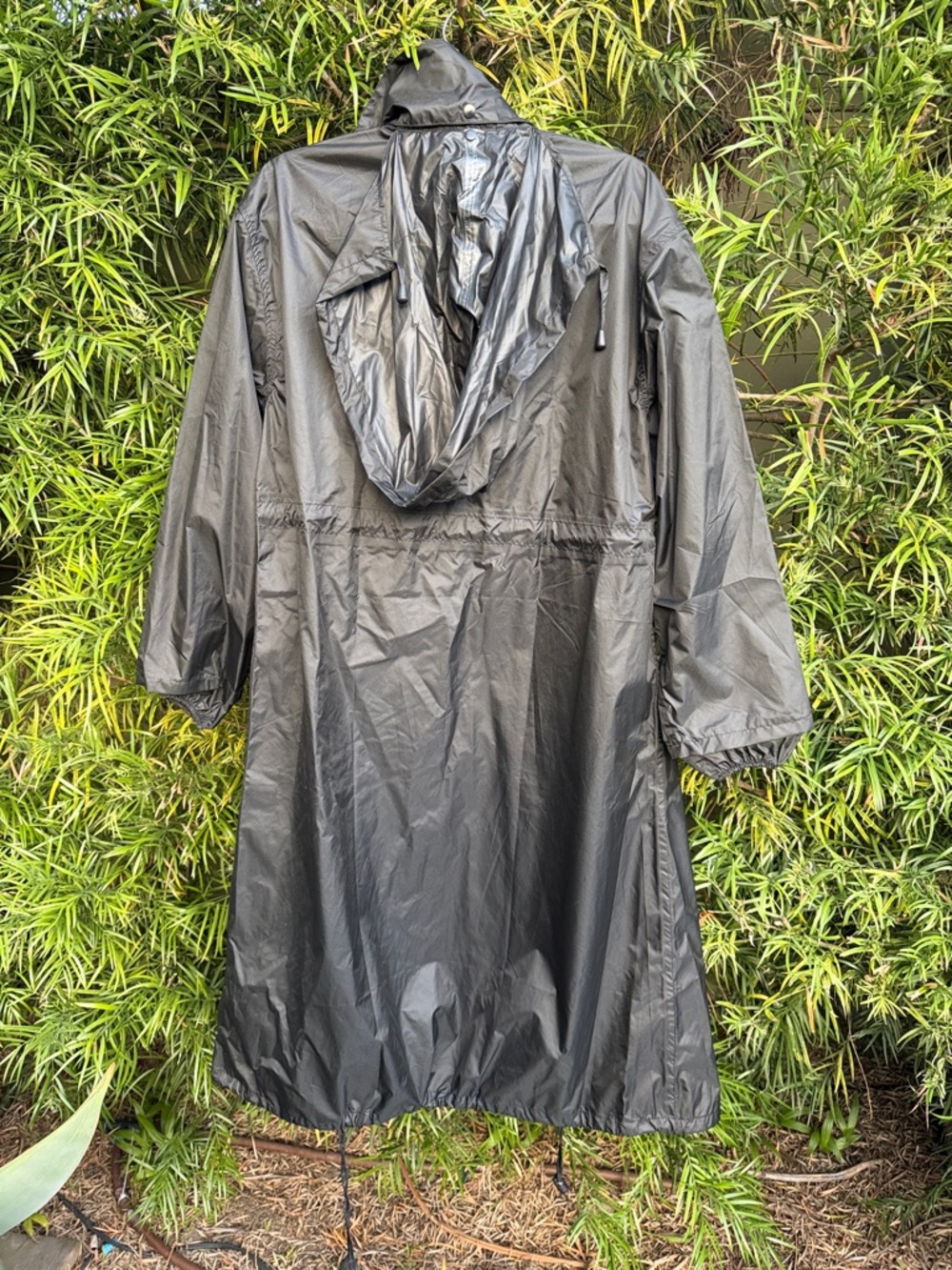 Black Women's Lightweight Rain Coat - Picture 7 of 9